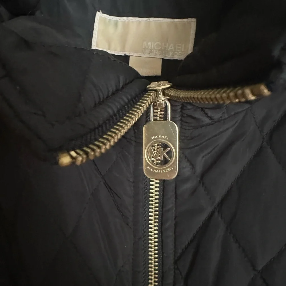 Michael Kors Dark Black Quilted Puffer Coat